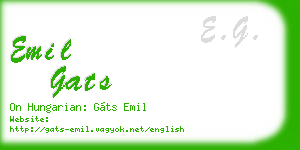 emil gats business card